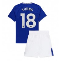 Echipament fotbal Everton Ashley Young #18 Tricou Acasa 2024-25 pentru copii maneca scurta (+ Pantaloni scurti)